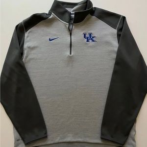 Nike Kentucky Wildcats Sweatshirt Mens XL Gray Blue Dri-Fit 1/4 Zip NCAA Logo